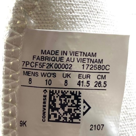 Converse Ctas Lift Casual Sneaker Platform White High Women Custom 172580C-WWWWG - Picture 10 of 10